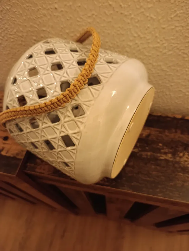 Farol Portavelas boho de Gres Grande nuevo