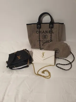 Set di borse Chanel, LV, YSL