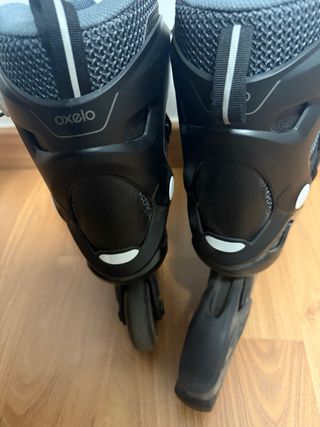 Patines Oxelo grises cordones verde