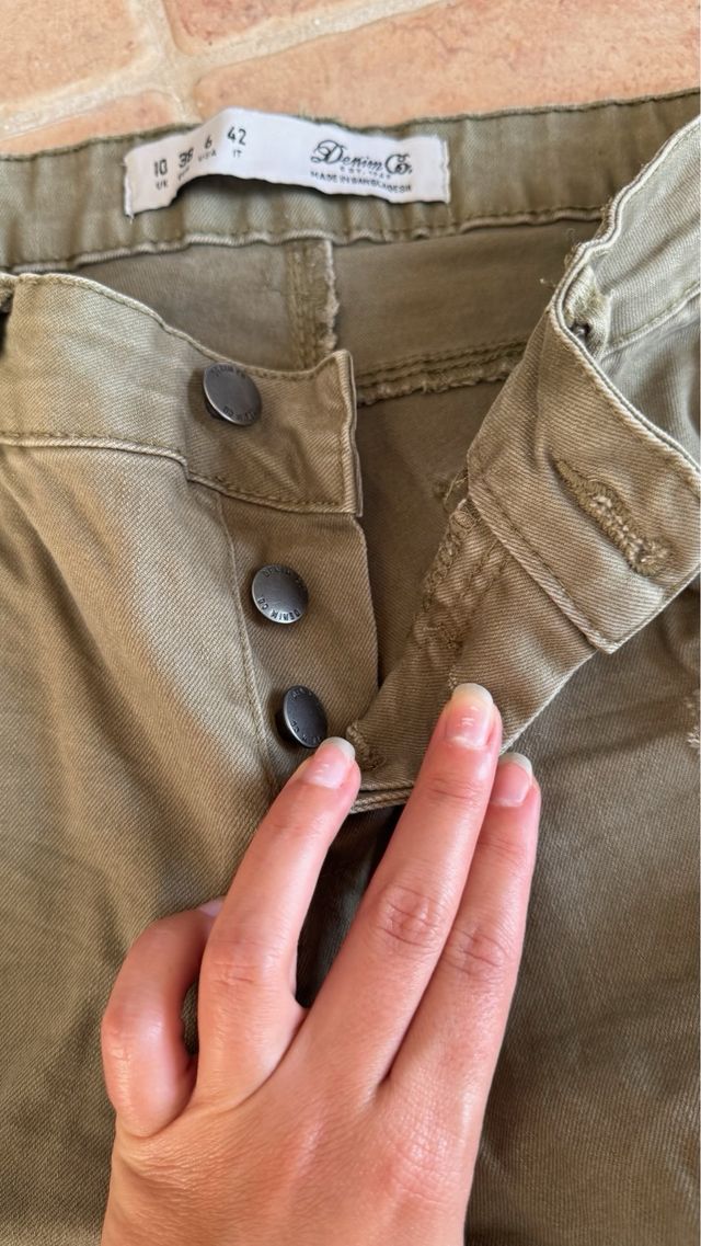 Pantalones vaqueros pitillo rotos - M