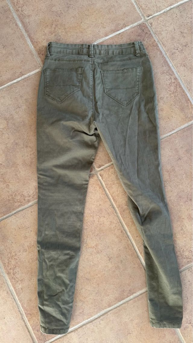 Pantalones vaqueros pitillo rotos - M