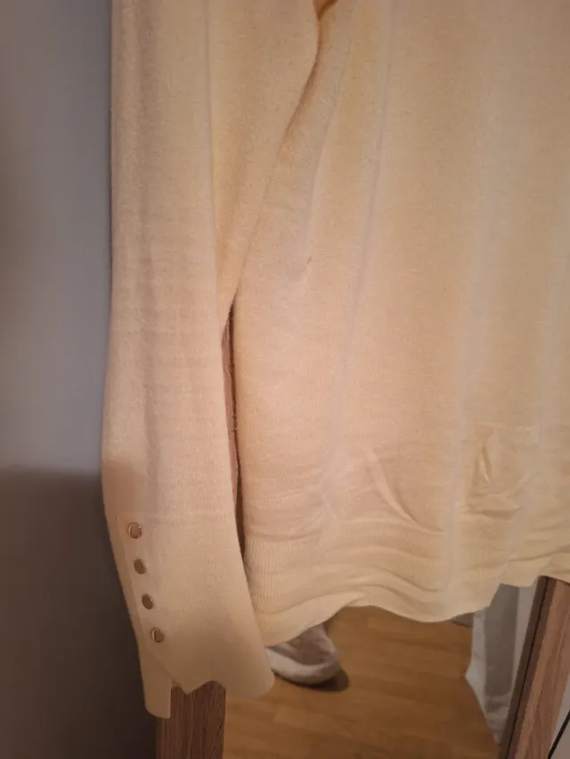 Jersey Zara amarillo botones manga