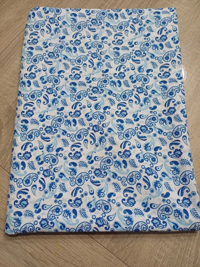 Tela Patchwork Azul y Blanco