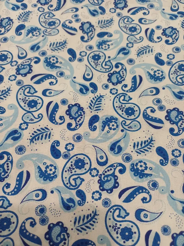 Tela Patchwork Azul y Blanco