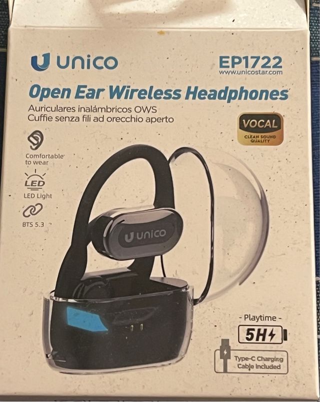 Cuffie Bluetooth Unico Nere e Oro