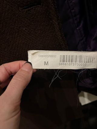 Parka de paño marrón con capucha