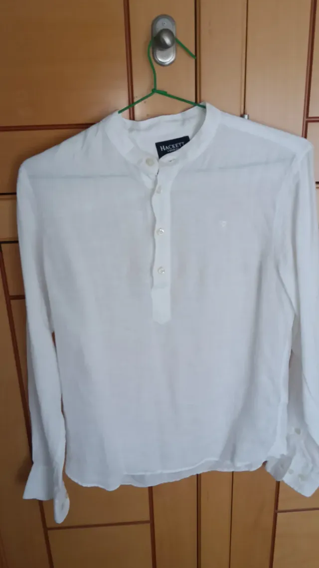 Camisa Hackett Blanca Manga Larga
