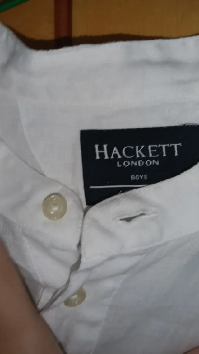 Camisa Hackett Blanca Manga Larga