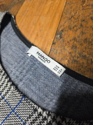 Vestido Mango Cuadros Talla XS