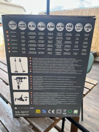 Aspiradora Vertical Sogo 600W HEPA