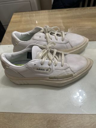 Botines Adidas Talla 41 Beige/Blanco