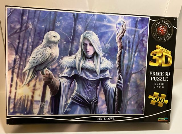 Puzzle 3D Anne Stokes Winter Owl 500 pezzi