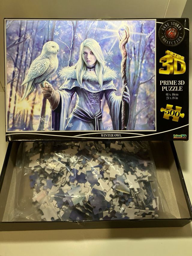 Puzzle 3D Anne Stokes Winter Owl 500 pezzi
