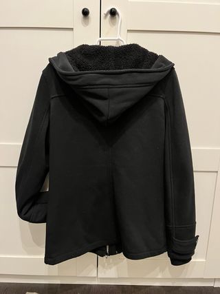 Parka negra con capucha Talla L