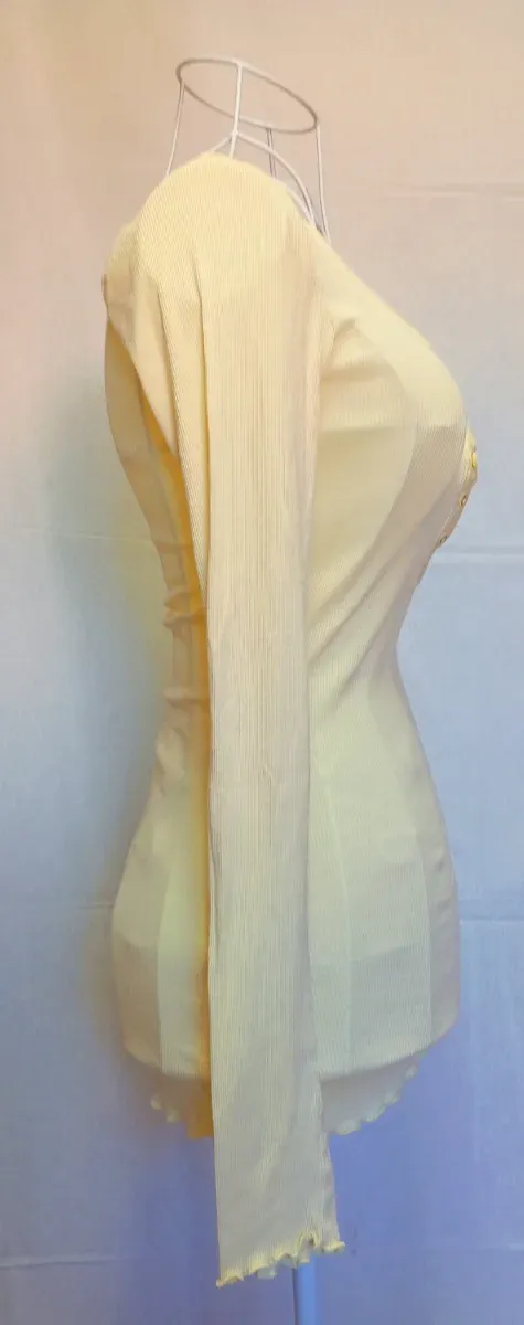 Camiseta canalé Tommy Hilfiger amarilla