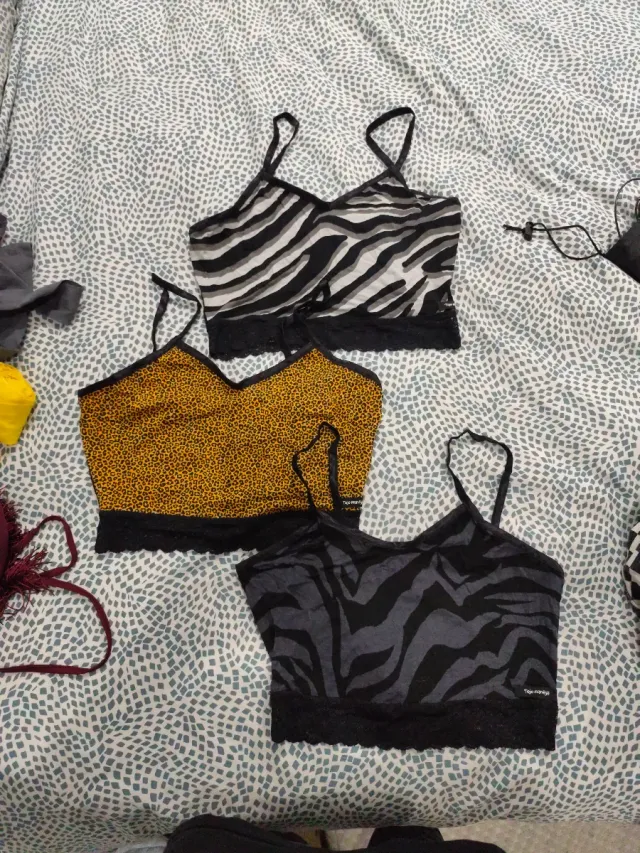 Pack 3 Tops Animal Print Tejemaneje Talla Única