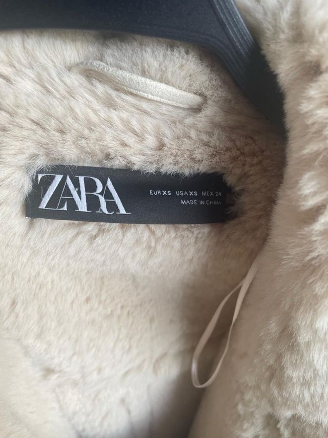 Chaqueta Zara Biker Beige Talla XS