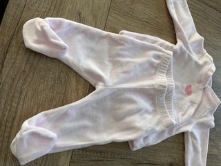 Tutina ciniglia Blukids rosa con cuore 1-3 mesi