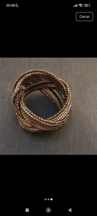 Pulsera Parfois dorada y marrón