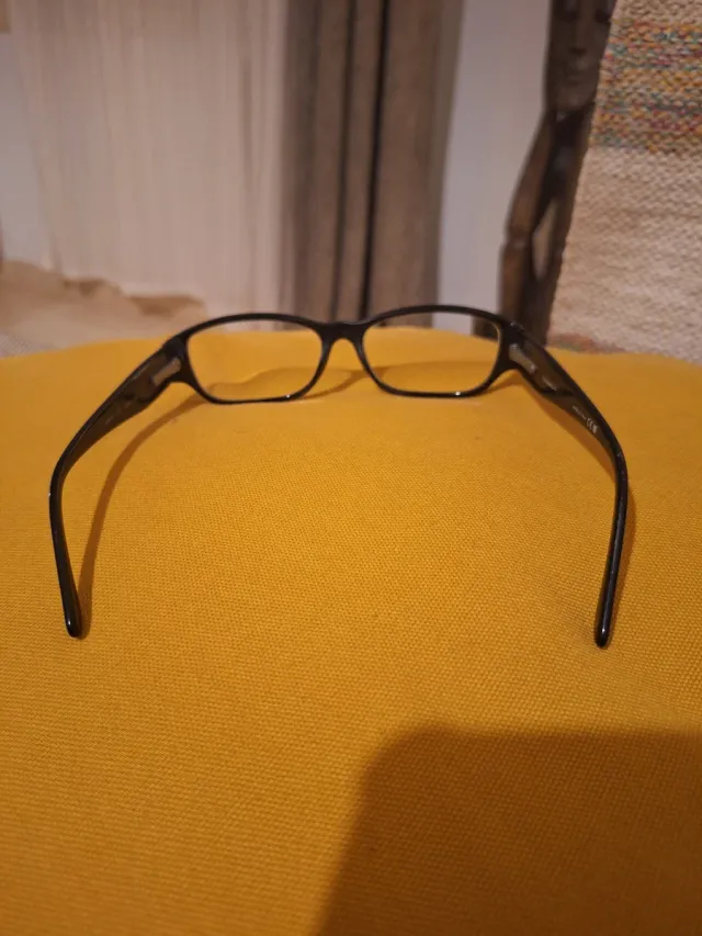 Montura Gafas Chanel Negra y Plateada . Original