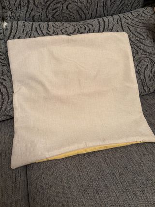 Funda cojín flamenco rosa y amarillo