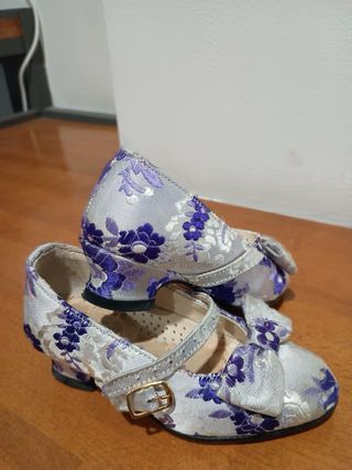 Traje Fallera Niña Morado Talla 4 años