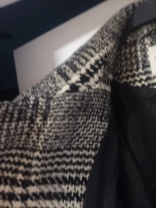 Abrigo cuadros mujer talla 40