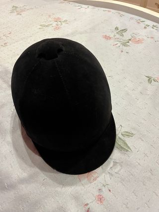 Casco equitazione nero Donna in velluto