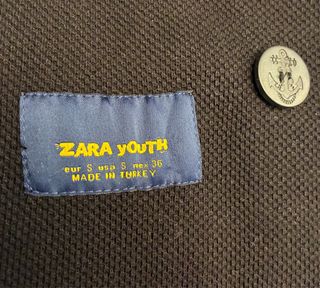 Americana cruzada Zara azul marino Talla S