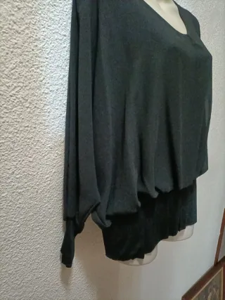 Blusa negra manga larga
