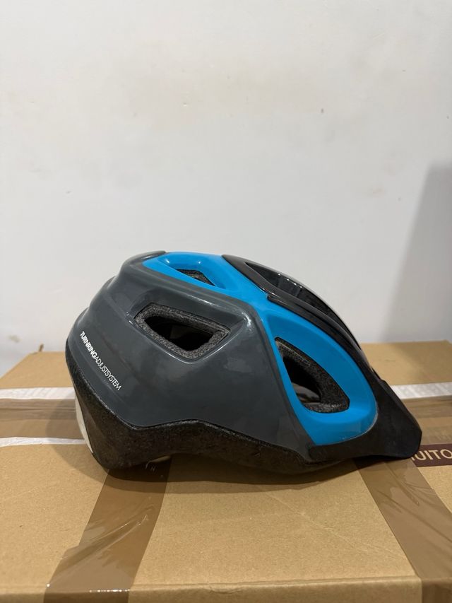 Casco de Bici Btwin Gris y Azul
