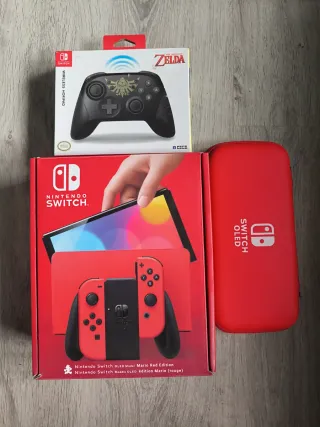 Nintendo Switch OLED Edición Mario Roja