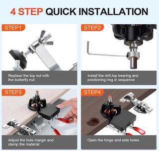 Plantilla para bisagras de cazoleta 35mm