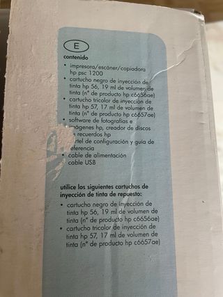 Impresora HP PSC 1200 Escáner Copiadora