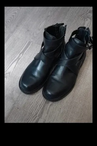 Botines Guess Piel Negros Talla 40