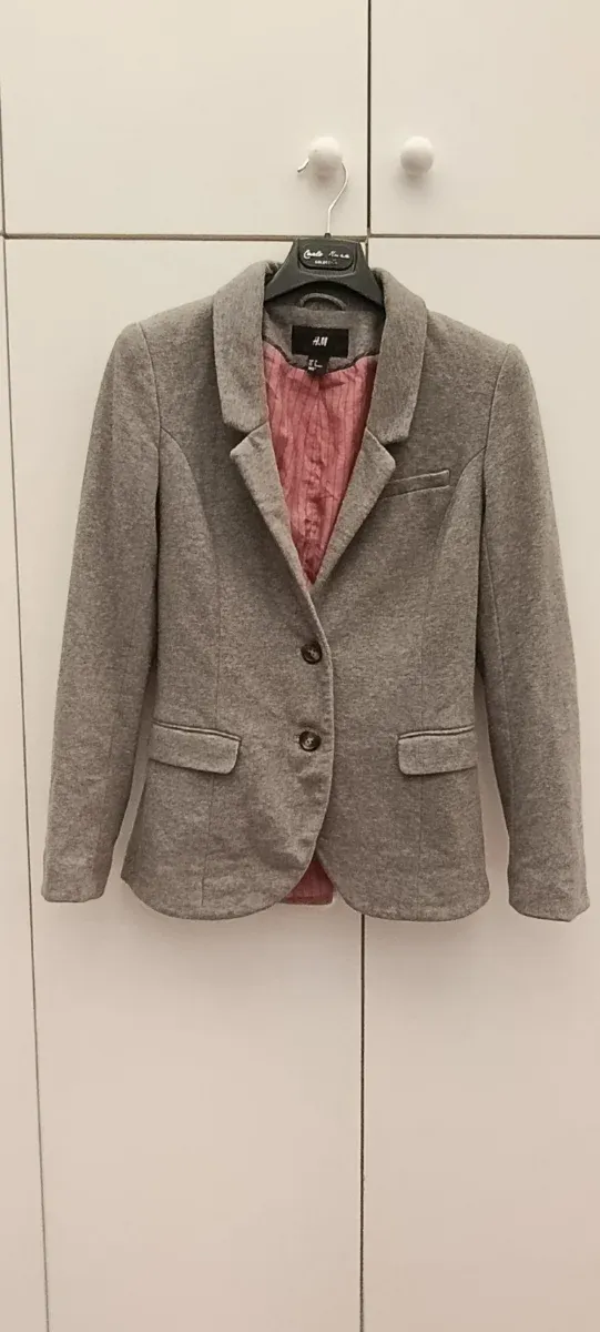 Chaqueta H&M Mujer Gris Rosa