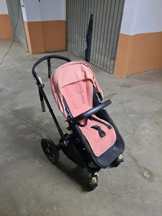 Carro de bebé rosa Bugaboo Camaleón 1 + Maxicoxi