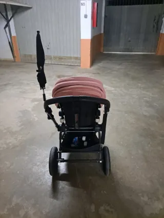 Carro de bebé rosa Bugaboo Camaleón 1 + Maxicoxi