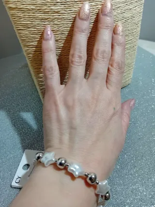 Bracciale stelle e sfere argento