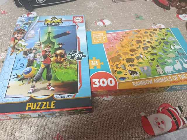 2 Puzzles Educa Zak Storm y Rainbow Animals