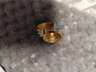 Pendientes aro bicolor oro y plata