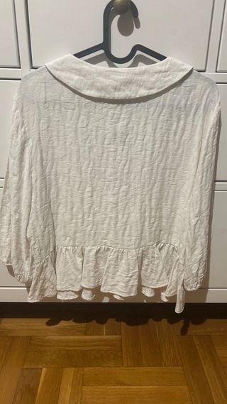 Blusa Zara Blanca Manga Larga