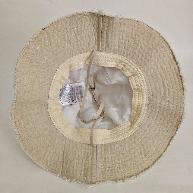 Sombrero pescador beige deshilachado Algodón L/XL