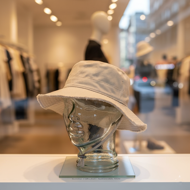 Sombrero pescador beige deshilachado Algodón L/XL