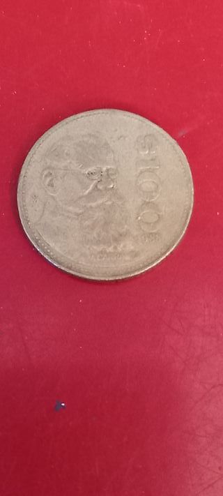 Moneda 100 pesos mexicanos 1988