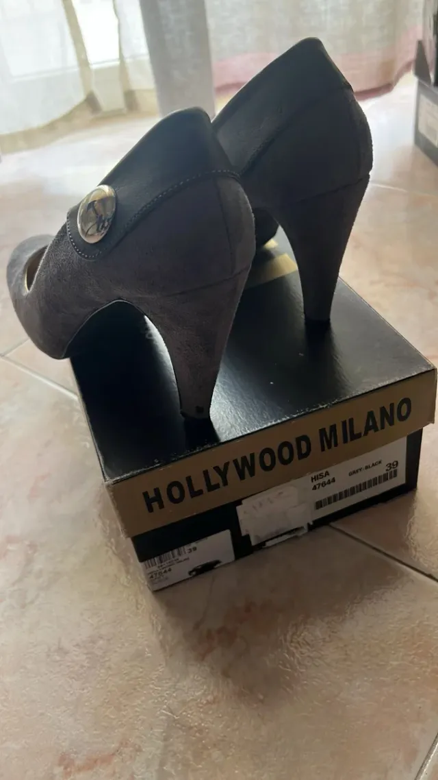 Scarpe con tacco Hollywood Milano grigie