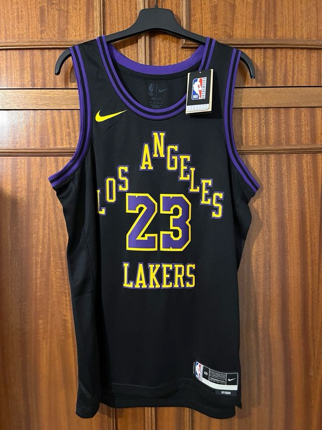 Camiseta Lebron James Lakers 23 Negra