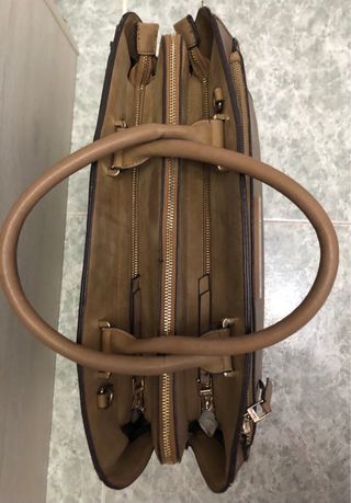 Bolso grande beige y marrón