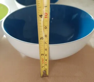 Set 4 ciotole porcellana blu e verdi