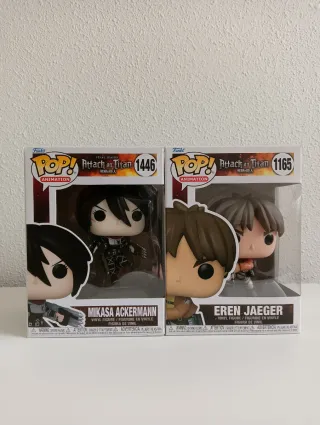 Funko Pop Attack on Titan Mikasa y Eren